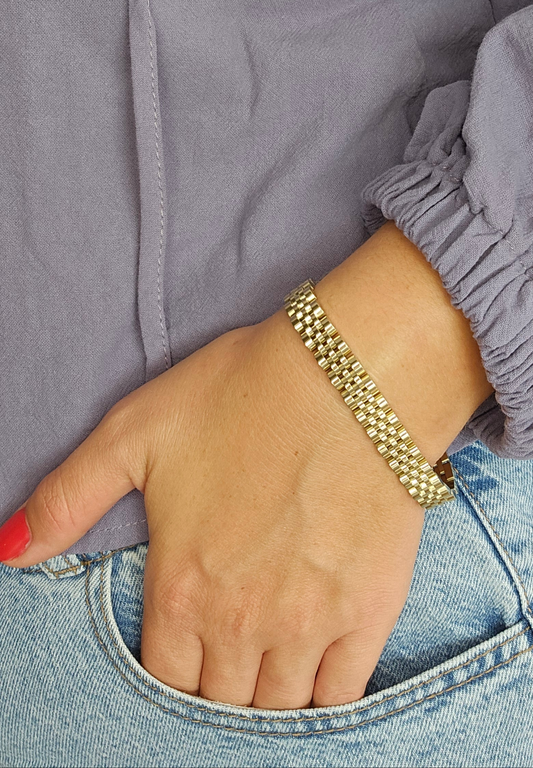 Armband schakel - goud