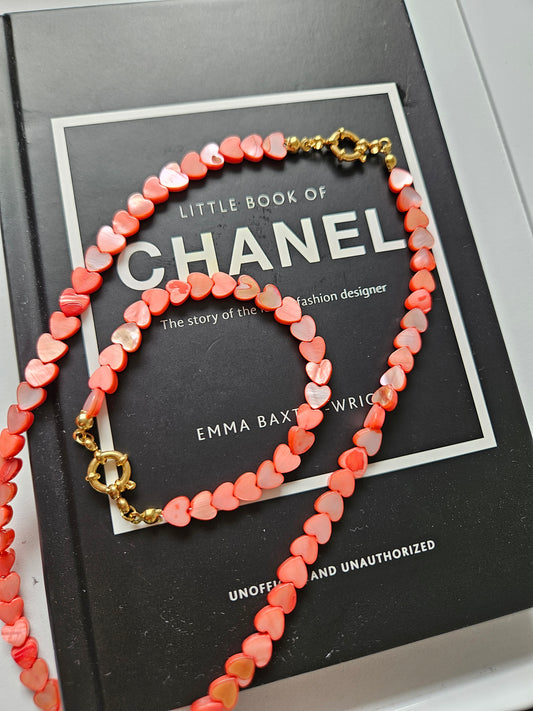 Armband heart - rood