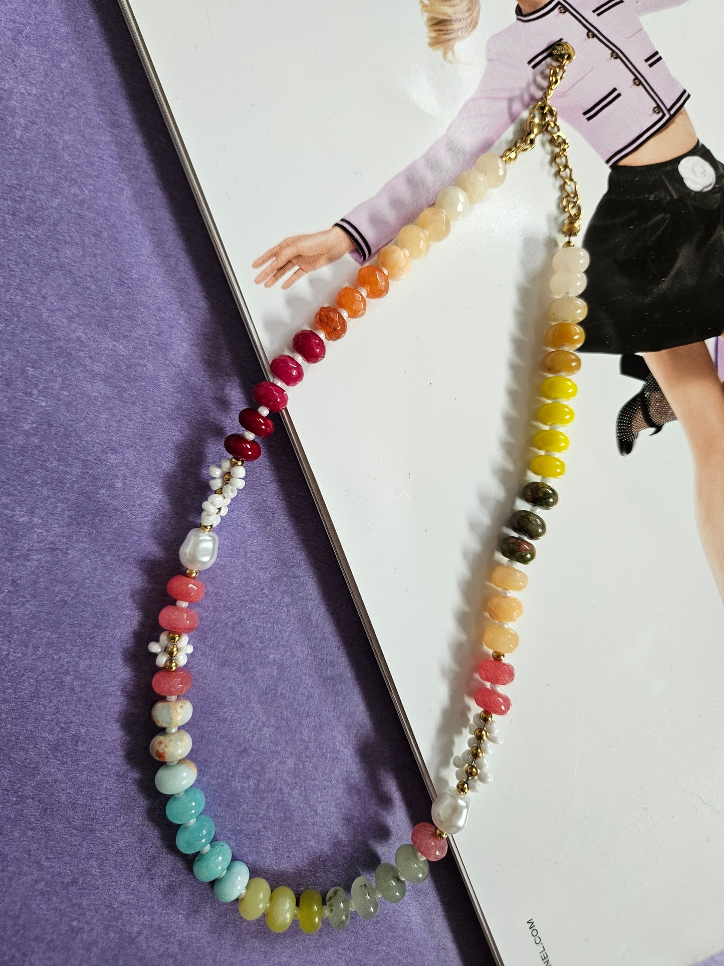 Ketting kraal - multi color