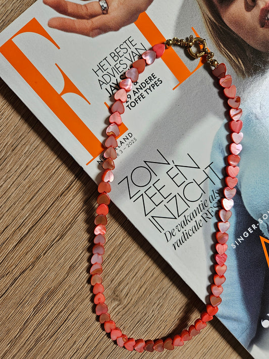 Ketting heart - rood