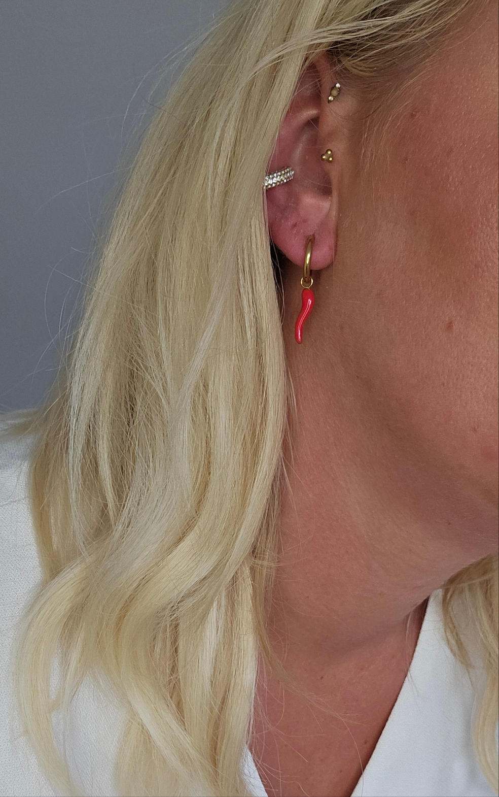 Oorbel peper - red