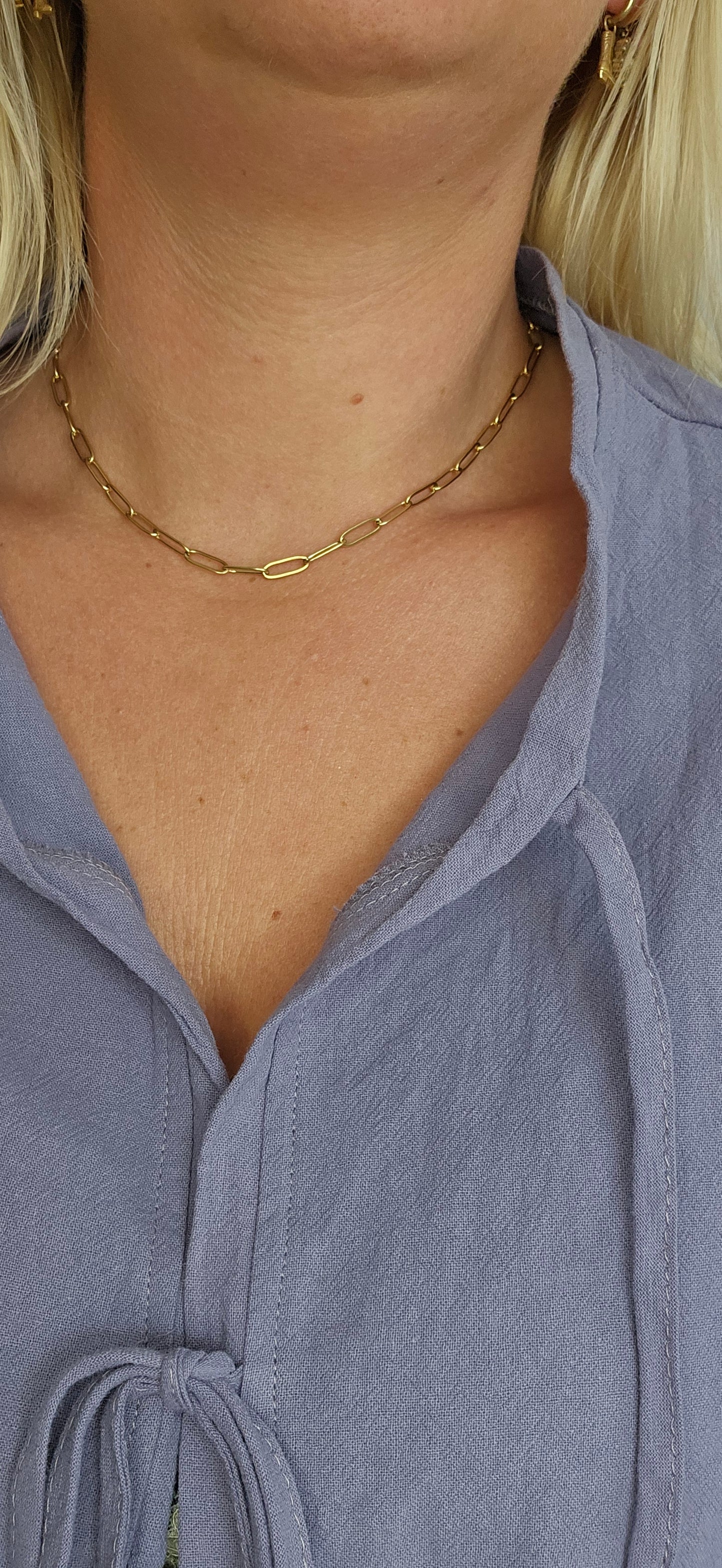 Ketting schakel - goud