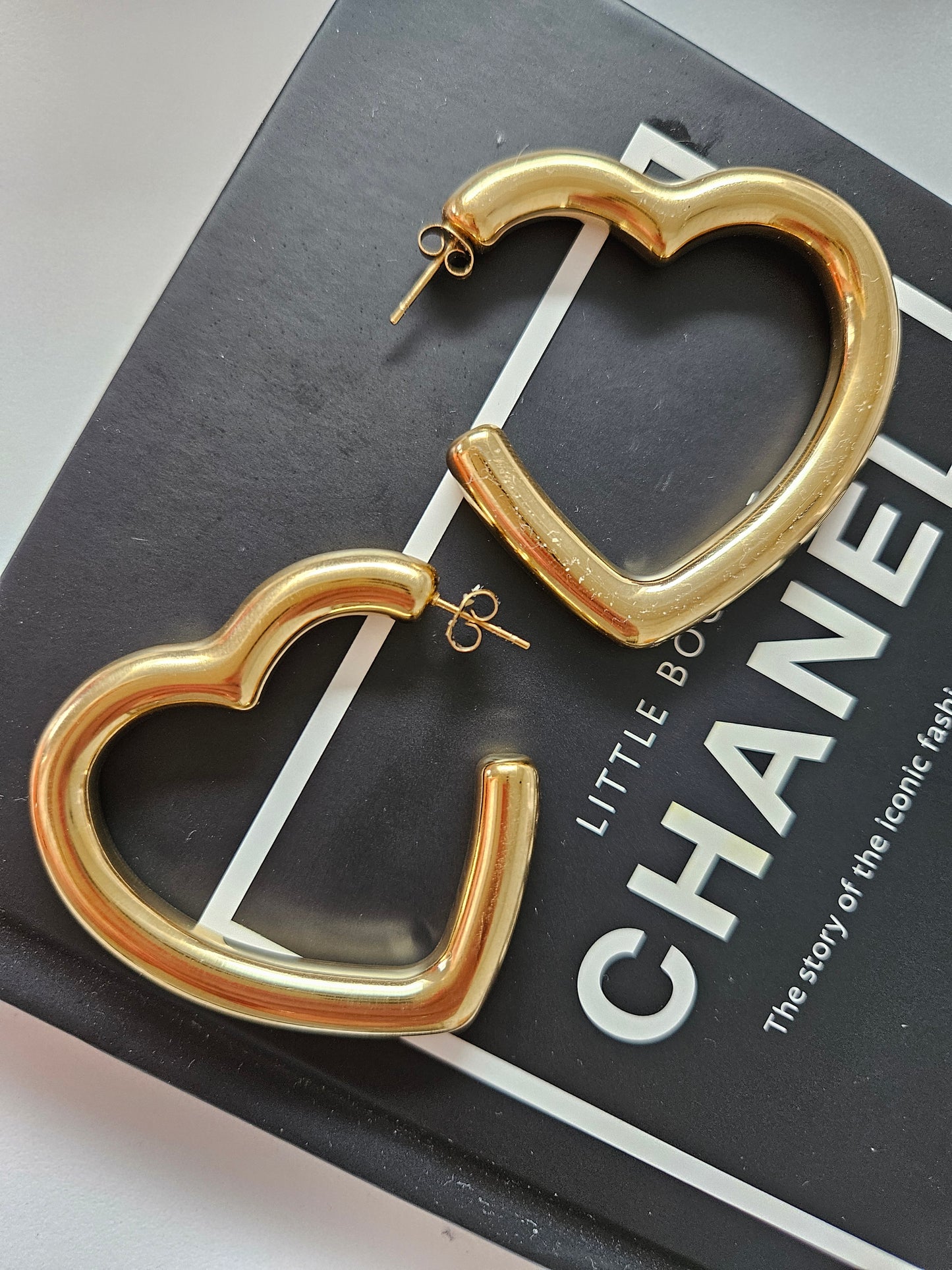 Oorbel heart groot- goud