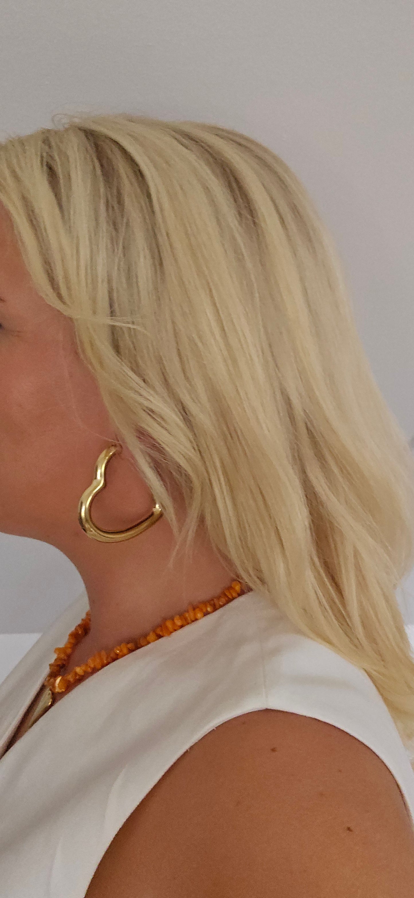 Oorbel heart groot- goud