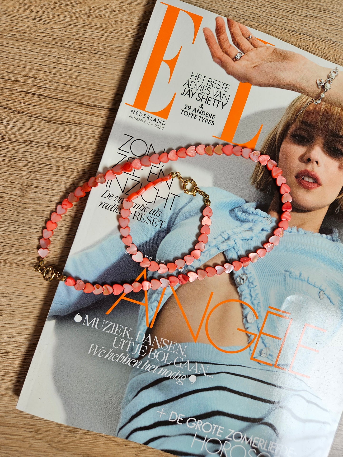 Armband heart - rood
