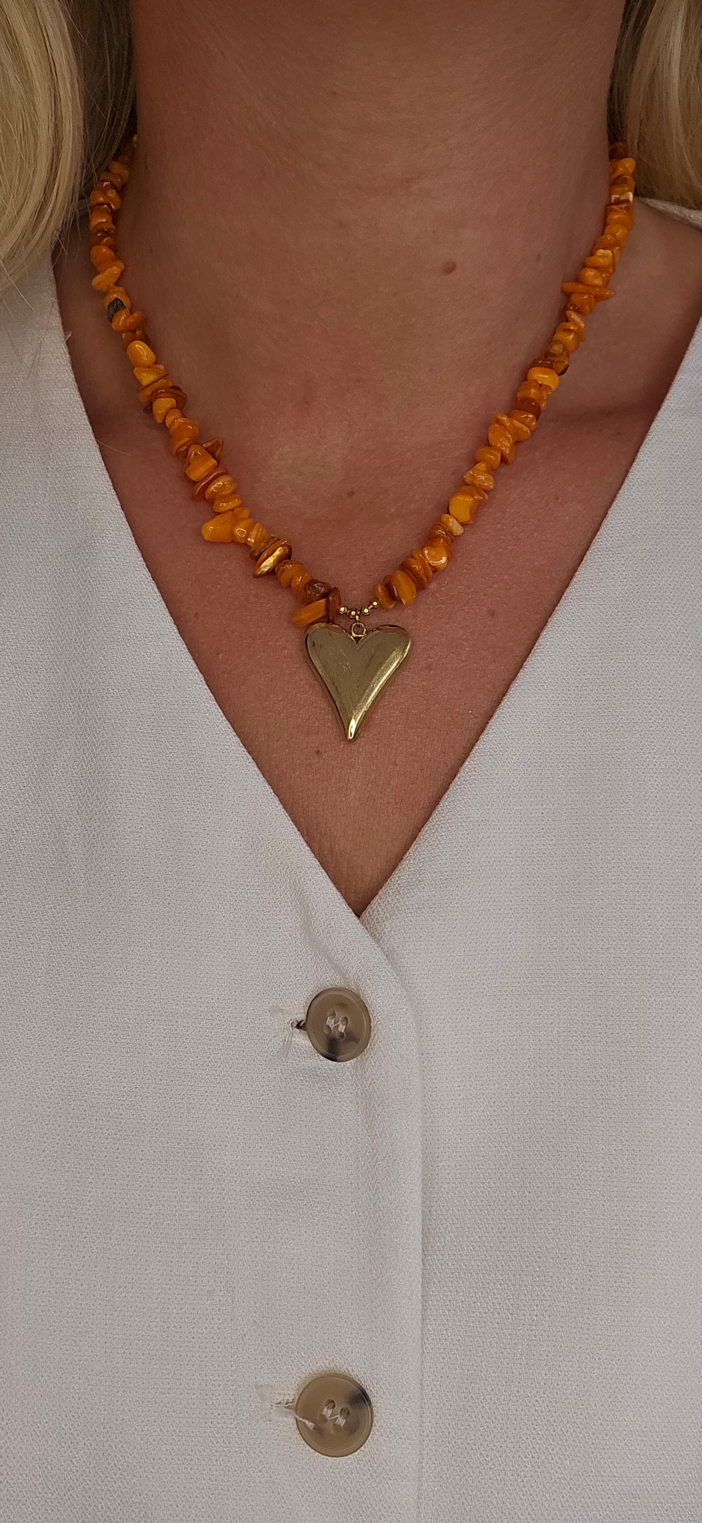 Ketting heart - orange